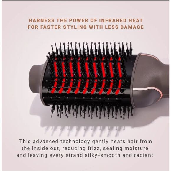 Hauteness 4 in One Blowout Brush with Infrared Technology 3 x2 inch Flat Barrel - Picture 6 of 7